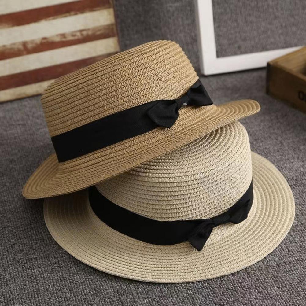 Beach Straw Hat Flat Top Wide  - Sun Hat Wide Brim 评论和价格