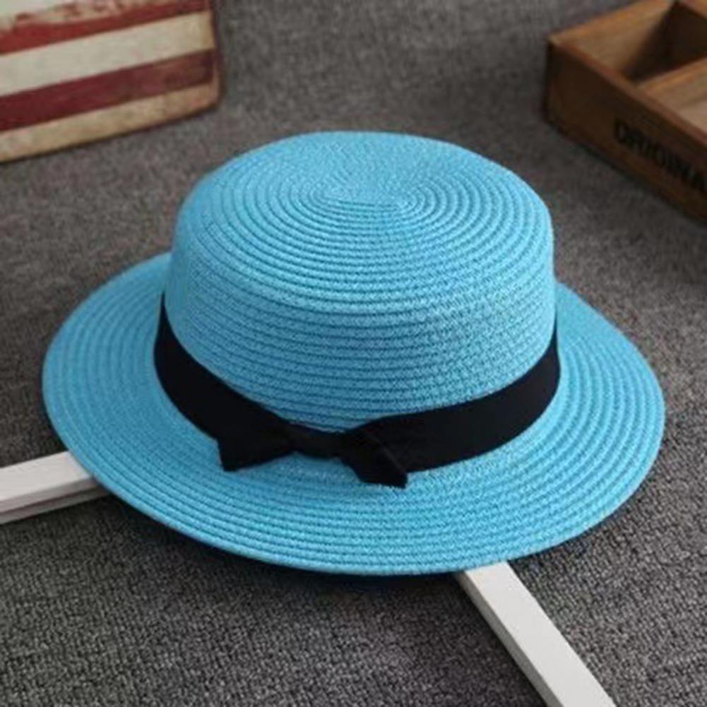 Beach Straw Hat Flat Top Wide  - Sun Hat Wide Brim 评论和价格