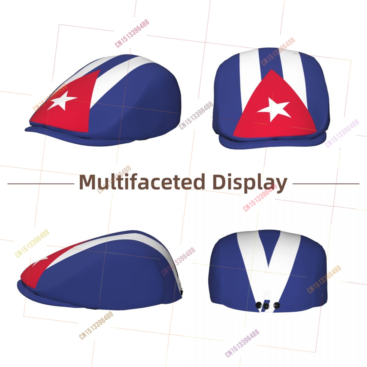 Cuba Flag Men Women Flat Ivy G - Newsboy Cap Ivy 评论和价格