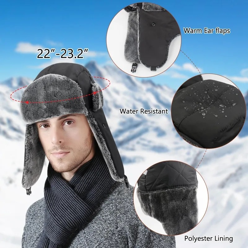 Snow Ski Army Military Ushanka - Winter Trapper Hat 评论和价格