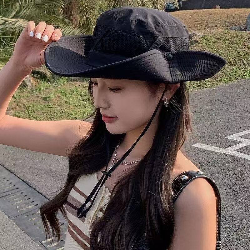 1pcs Summer Men Bucket Hat Out - Sun Hat Wide Brim 评论和价格